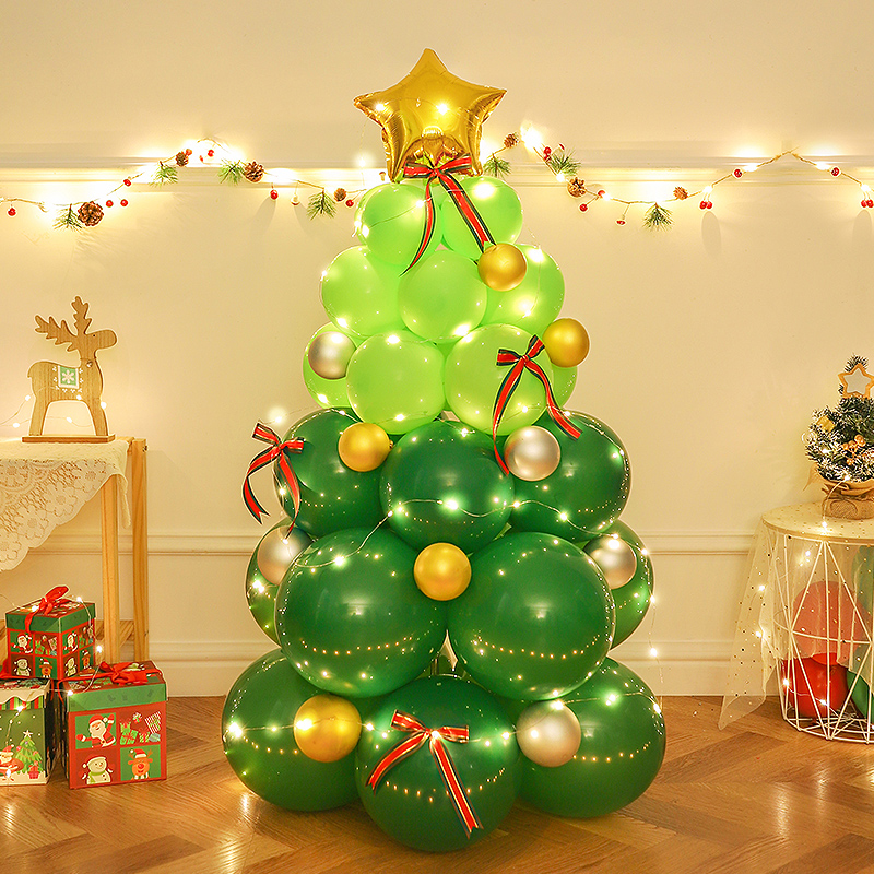 圣诞节装饰主题发光圣诞树气球