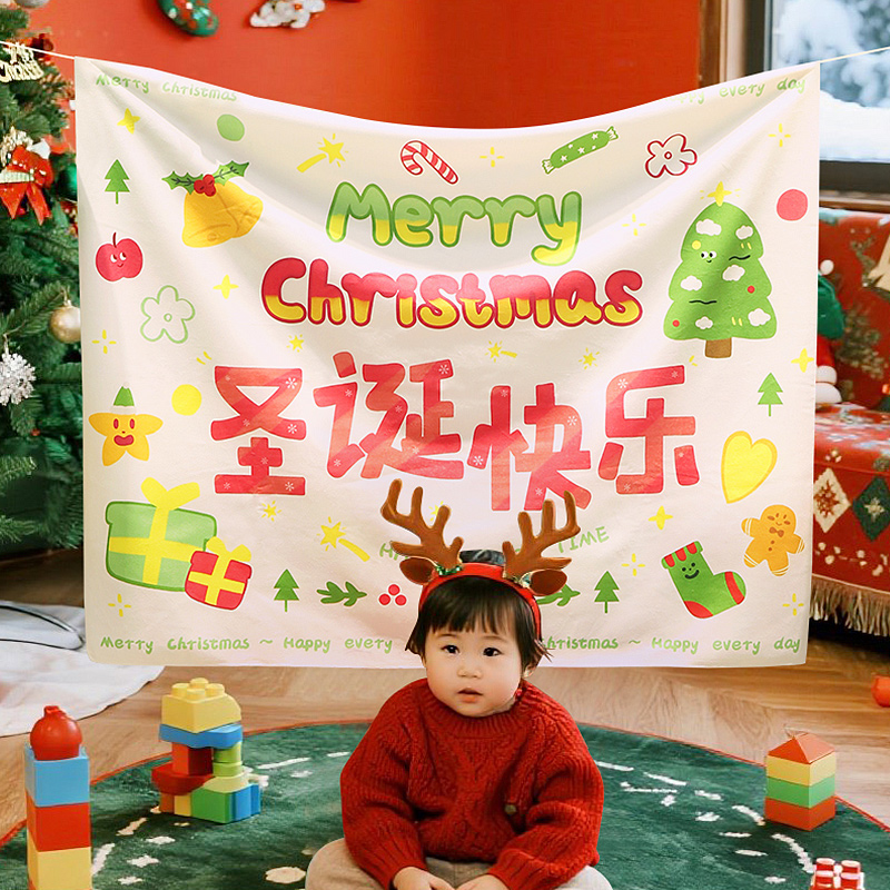 圣诞节装饰挂布挂饰装扮道具