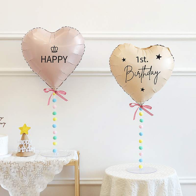 小红书ins复古桃心桌飘气球支架