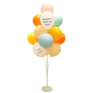 生日快乐布置桌飘地飘气球立柱男女孩儿童周岁宴会场氛围场景装饰