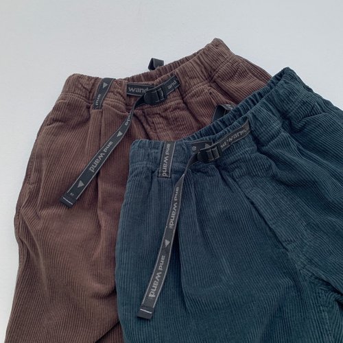 日系户外重磅灯芯绒宽松锥形裤