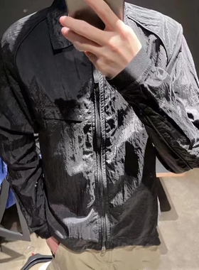 春夏多巴胺配色NYLON METAL金属尼龙反光衬衫薄夹克外套男防晒衣
