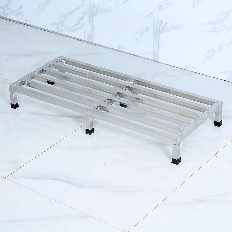 定制不锈钢垫高置物架免安装防潮架单层台面架菜架厨房架隔层一层