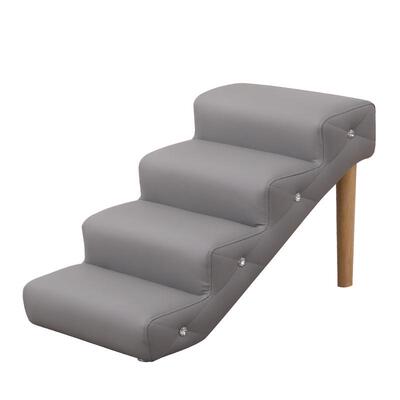 宠物狗狗可折叠砖楼梯爬梯镶海绵台阶上床爬梯高龄犬上下防滑楼梯