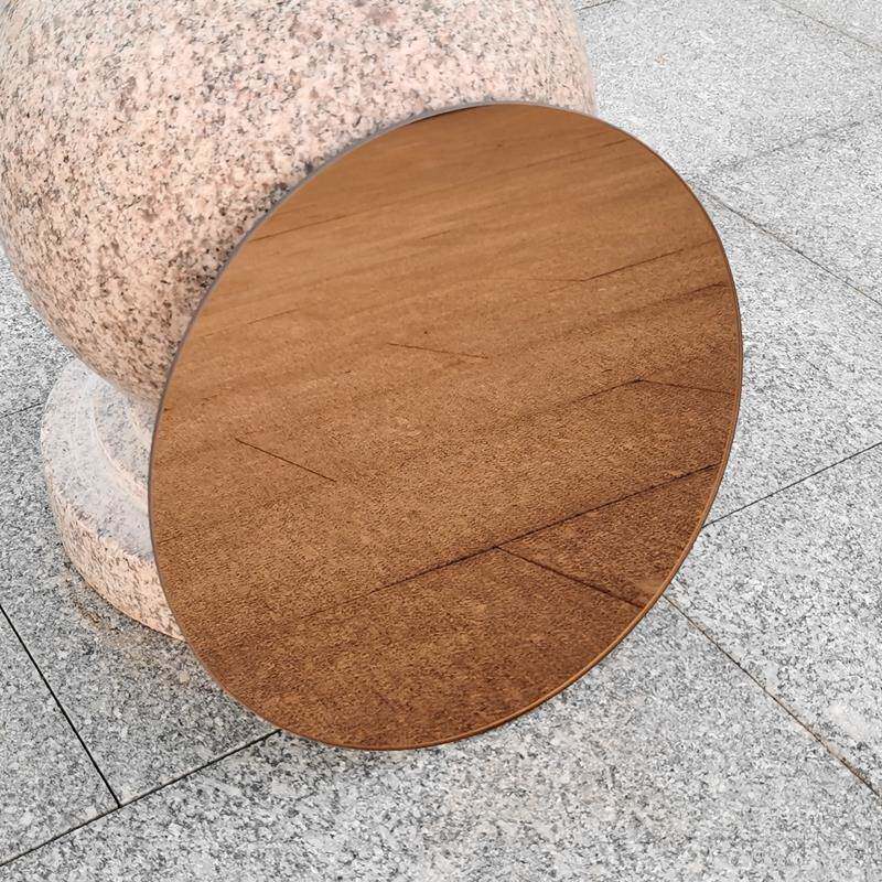 茶色圆镜子拍照摄影道具餐厅墙面装饰镜免打孔贴墙大圆形玻璃挂镜