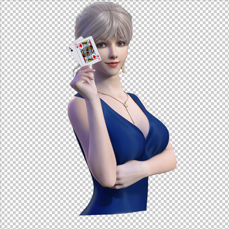 一个美女 spine骨骼动画 png序列帧动画 人物待机游戏素材