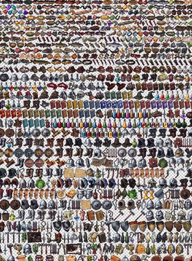 2200枚 像素装备武器等级优劣手游戏紫色晶石Stone shard图标素材