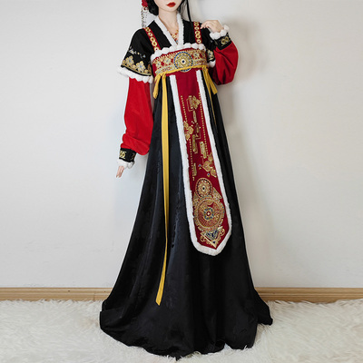 爆款唐制汉服女成人加绒斗篷冬季