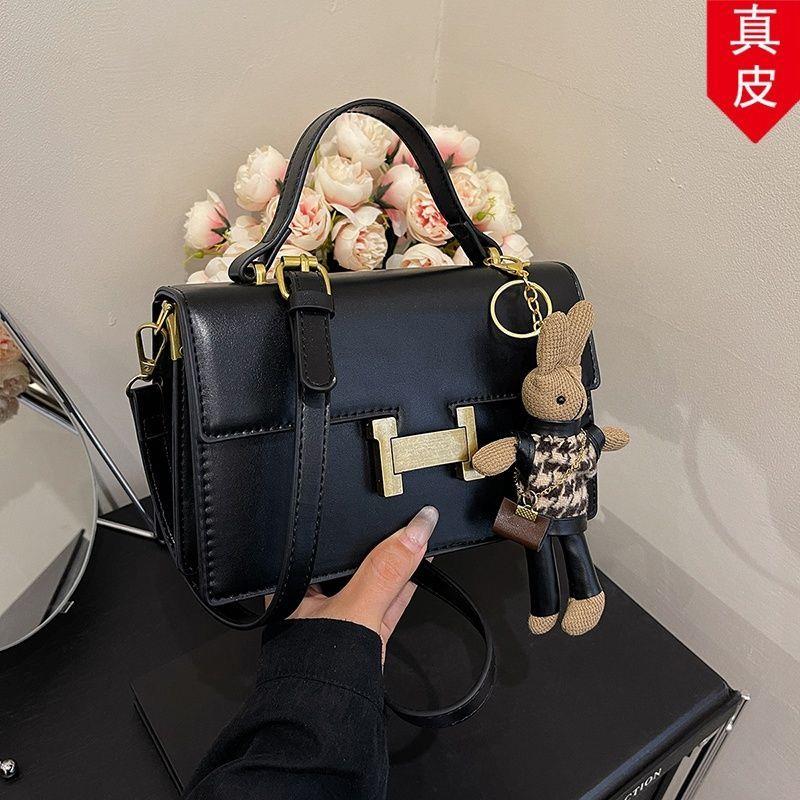 单肩包红手提真皮洋气2026小方小包时尚包女复古斜挎包百搭网高级