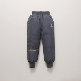 极寒儿童羽绒裤男童外穿黑金新款冬季加厚女童宝宝时尚保暖裤