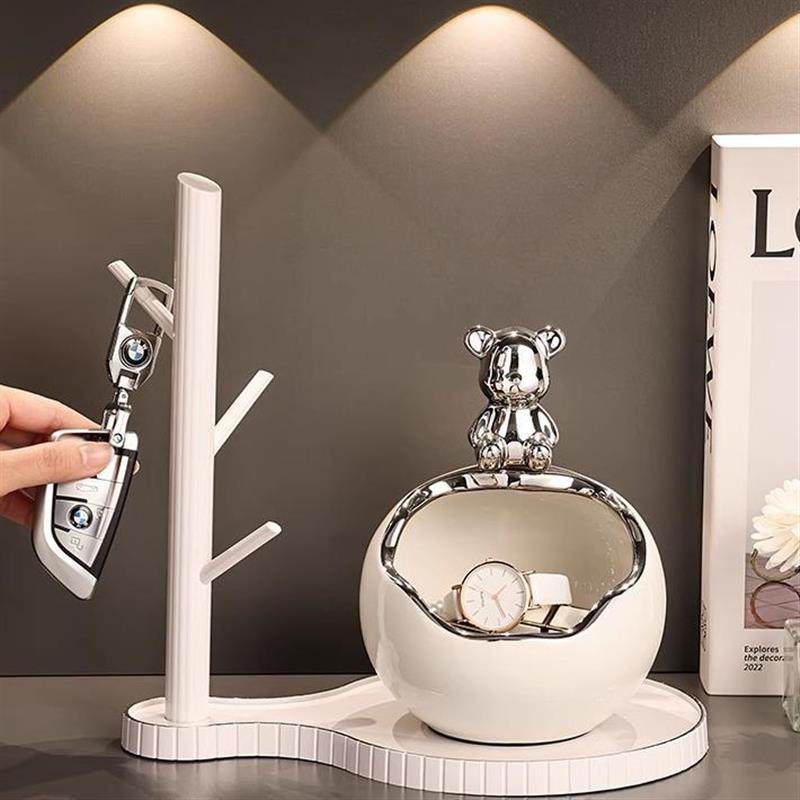 入户门口玄关放钥匙置物架收纳摆件轻奢高档鞋柜客厅暴力熊装饰品,家居饰品,流水摆件,淘宝优惠券,粉丝福利购,淘宝优惠卷