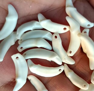 护黑狗牙真品手链挂件婴儿脚链手工diy编红绳饰品满月周岁宝宝挂