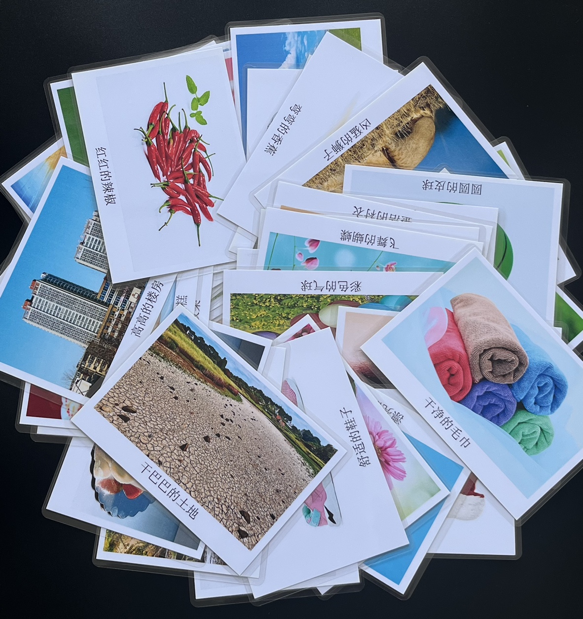 形容词卡片 语言康复训练教具自闭症孤独症aba认知干预看图说话卡