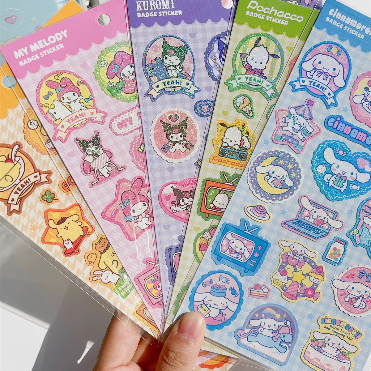 可爱卡通少女心贴纸徽章贴纸文具