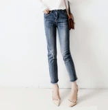 Весенние джинсы, летние приталенные модные штаны, высокая талия