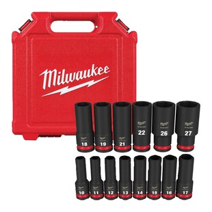 美沃奇Milwaukee单个14件套/29件套1/2”SHOCKWAVE冲击长套筒套装