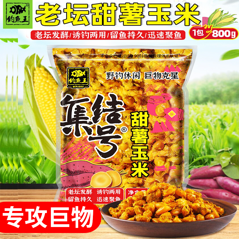 钓鱼王老坛玉米五谷杂粮甜薯玉米红薯野钓鲤鱼重窝打窝料巨物饵料