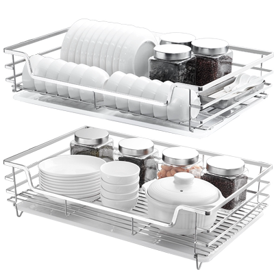 龙海森厨房橱柜拉篮调味篮双层