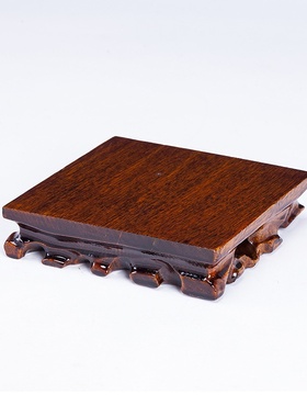 根雕实木底座 工艺品摆件正方形木质底座 石头佛像紫砂壶花瓶底座