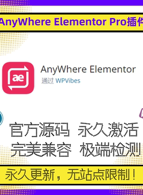AnyWhere Elementor Pro 插件 Elementor附加插件 拓展组件 兼容