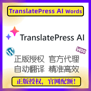 TranslatePress AI 官方正版 额度授权 TranslatePress AI字符数