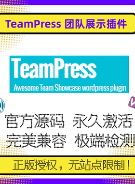TeamPress插件 WP团队展示插件 团队构建插件 多样式构建 官方版