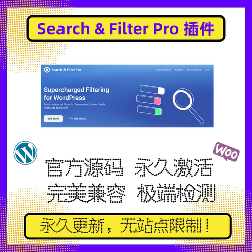 Search＆Filter Pro插件 WP搜索过滤插件 自定义搜索字段 多功能