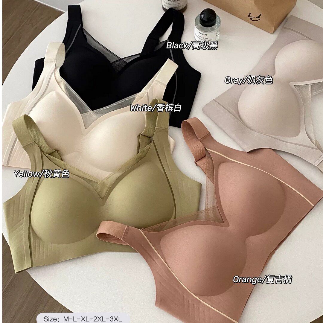 内衣运动调整无痕舒适一片式上托薄款女士透气大胸显小文胸聚拢