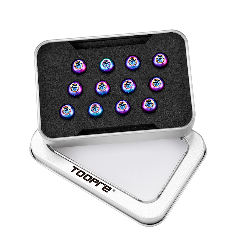 TOOPRE钛合金碟片螺丝山地自行车T25梅花刹车盘片固定彩色M5x10mm