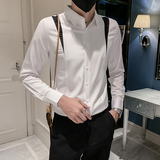 秋季新款男士拼接长袖衬衫男时尚休闲衬衣301A-1/C15/P55，男装衬衫，星座301A-1