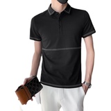 纯色青年休闲翻领短袖POLO衫男士修身上衣301A-1/PL52/P48控68，男装Polo衫，星座301A-1