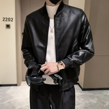 2024春秋冬男士皮夹克外套潮牌ins拼色皮衣301A-1/JK16/P100控138，男装夹克，星座301A-1