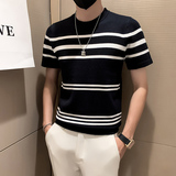 秋冬新款短袖针织衫圆领休闲T恤男士套头体恤301A-1/M01/P48控68，男装T恤，星座301A-1