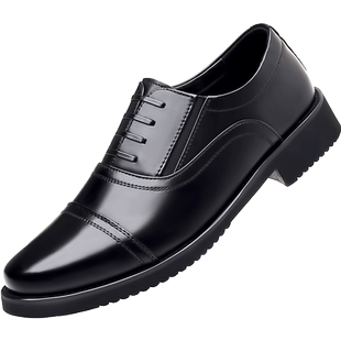 三接头皮鞋男款商务正装内增高鞋爸爸软底军官西装伴郎婚鞋子3515