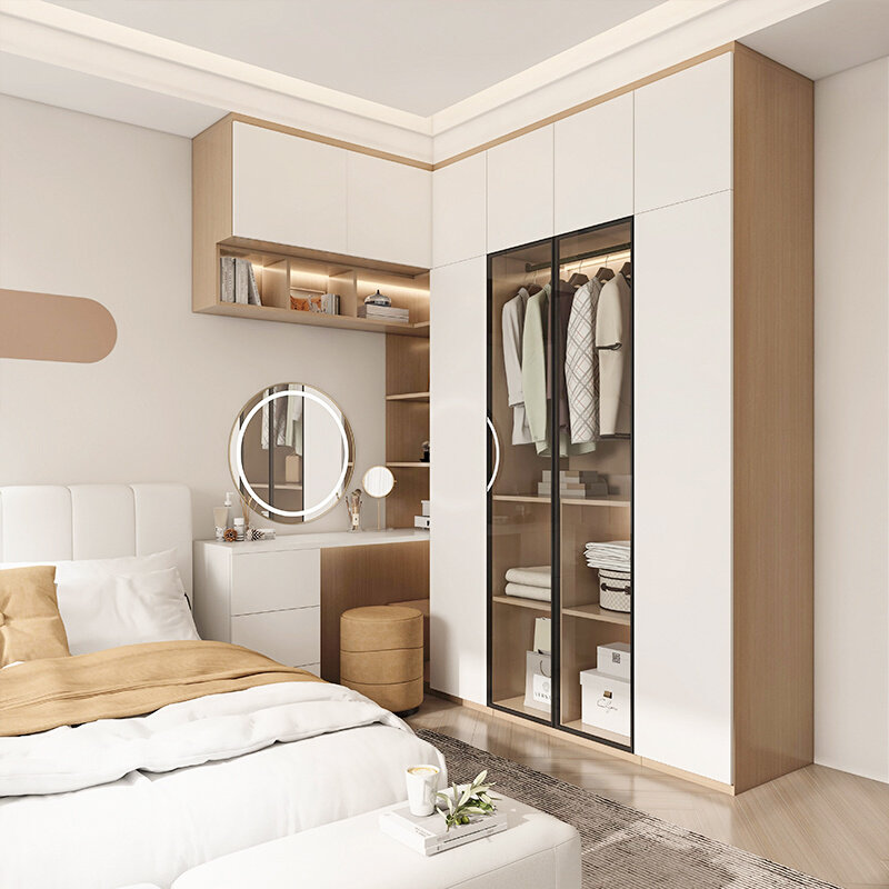 皮阿诺衣柜定制柜子卧室衣柜家用卧室转角衣帽间整体全屋定制家具