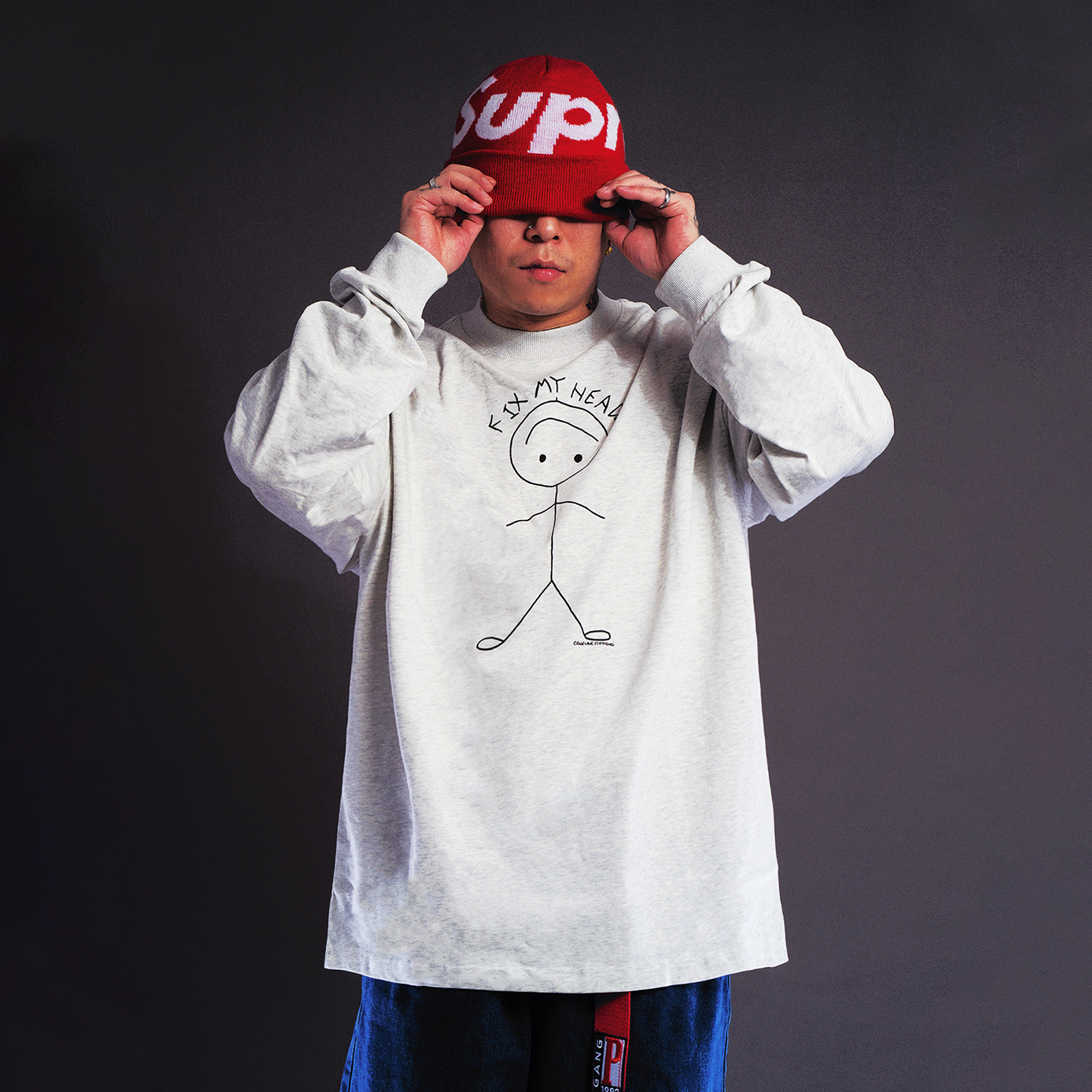 RC笑脸印花卫衣宽松秋季长袖上衣