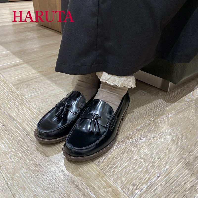 真皮流苏日系乐福鞋haruta