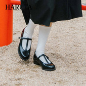 Haruta日系百搭复古小皮鞋 女真皮玛丽珍鞋 奶奶鞋 SF342Bjk制服鞋