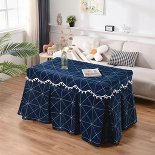 长方形烤火桌子罩套烤火罩新款正方形电炉罩套取暖桌罩套加厚加绒