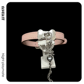 PuppyDoll项圈牵引 少女心骨头颈圈K9情侣饰品人形犬ddlg小狗派对