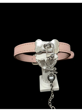 PuppyDoll项圈牵引 少女心骨头颈圈K9情侣饰品人形犬ddlg小狗派对