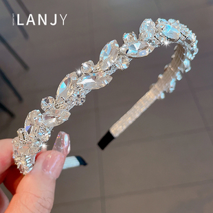 韩国锆石发箍女款 高级感气质发饰名媛精致百搭头箍 2025年网红新款