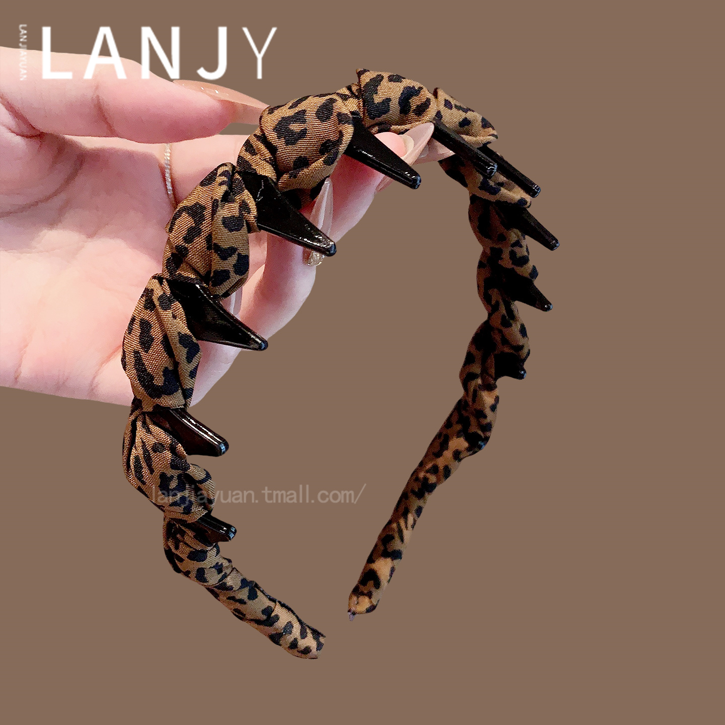 经典复古豹纹印花头箍