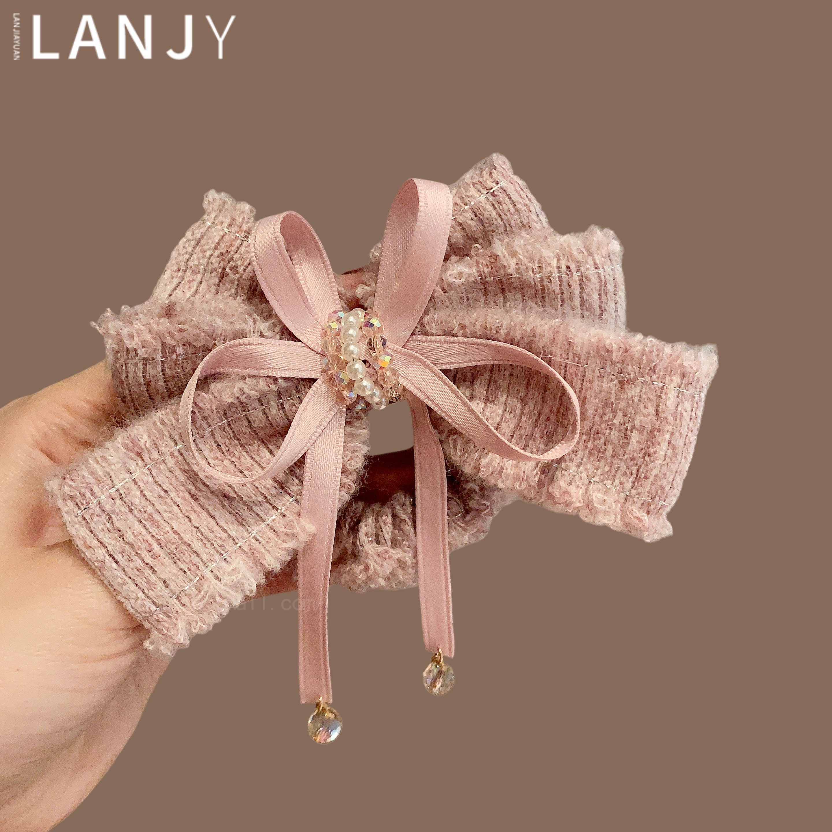 温柔甜美粉色针织蝴蝶结发绳时尚百搭扎马尾头绳小肠圈发饰皮筋女,饰品/流行首饰/时尚饰品新,发饰,淘宝优惠券,粉丝福利购,淘宝优惠卷