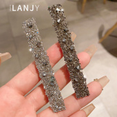 韩国闪钻刘海夹后脑勺碎发夹网红款 一字夹 满钻鸭嘴夹女简约时尚