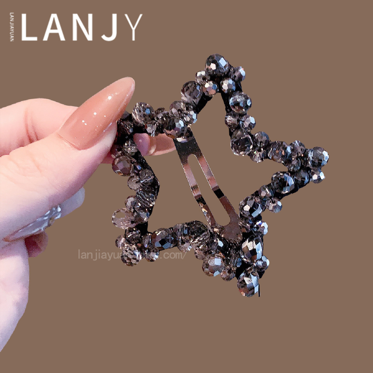 韩版灰色水晶星星发夹精致甜美bb夹时尚百搭刘海夹侧边夹碎发夹女,饰品/流行首饰/时尚饰品新,发饰,淘宝优惠券,粉丝福利购,淘宝优惠卷