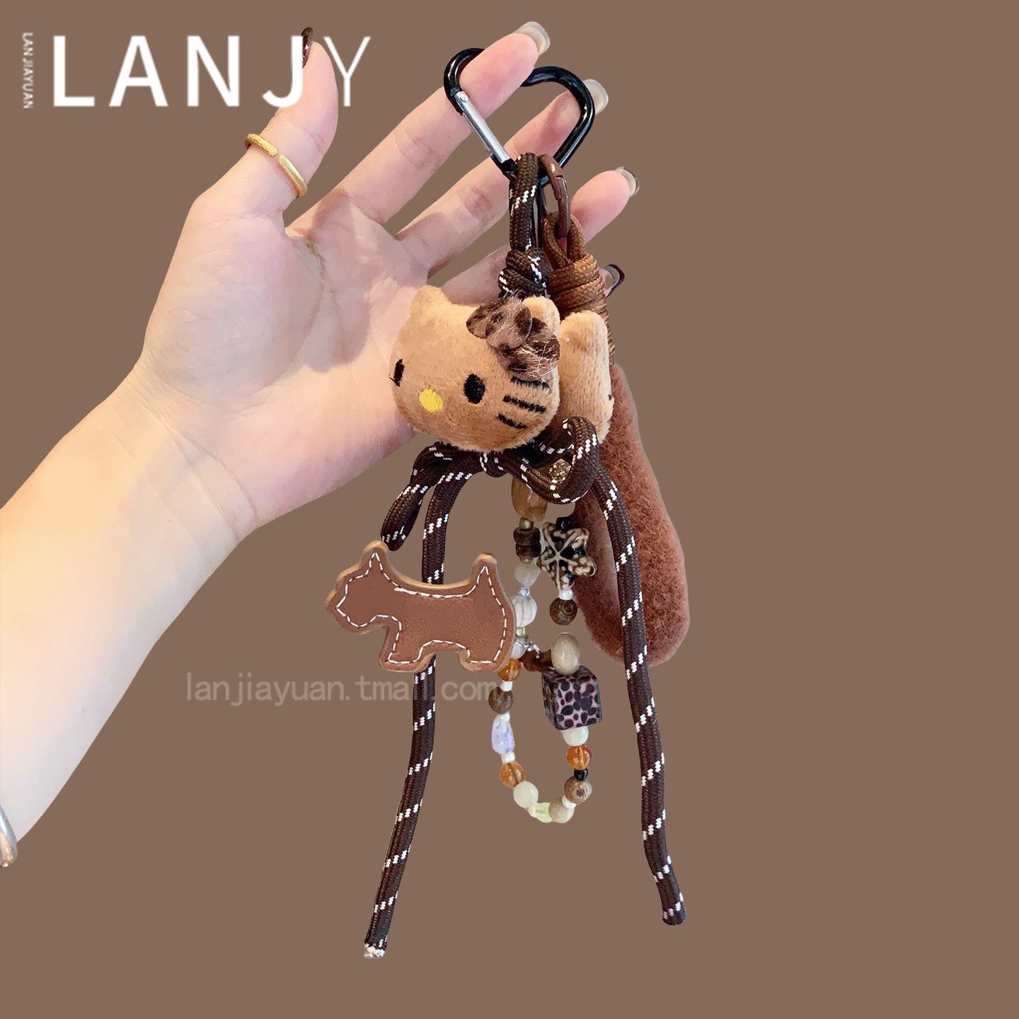 韩版秋冬可爱猫咪挂件挂绳时尚百搭包包挂饰手机防丢手机链钥匙扣 - 封面