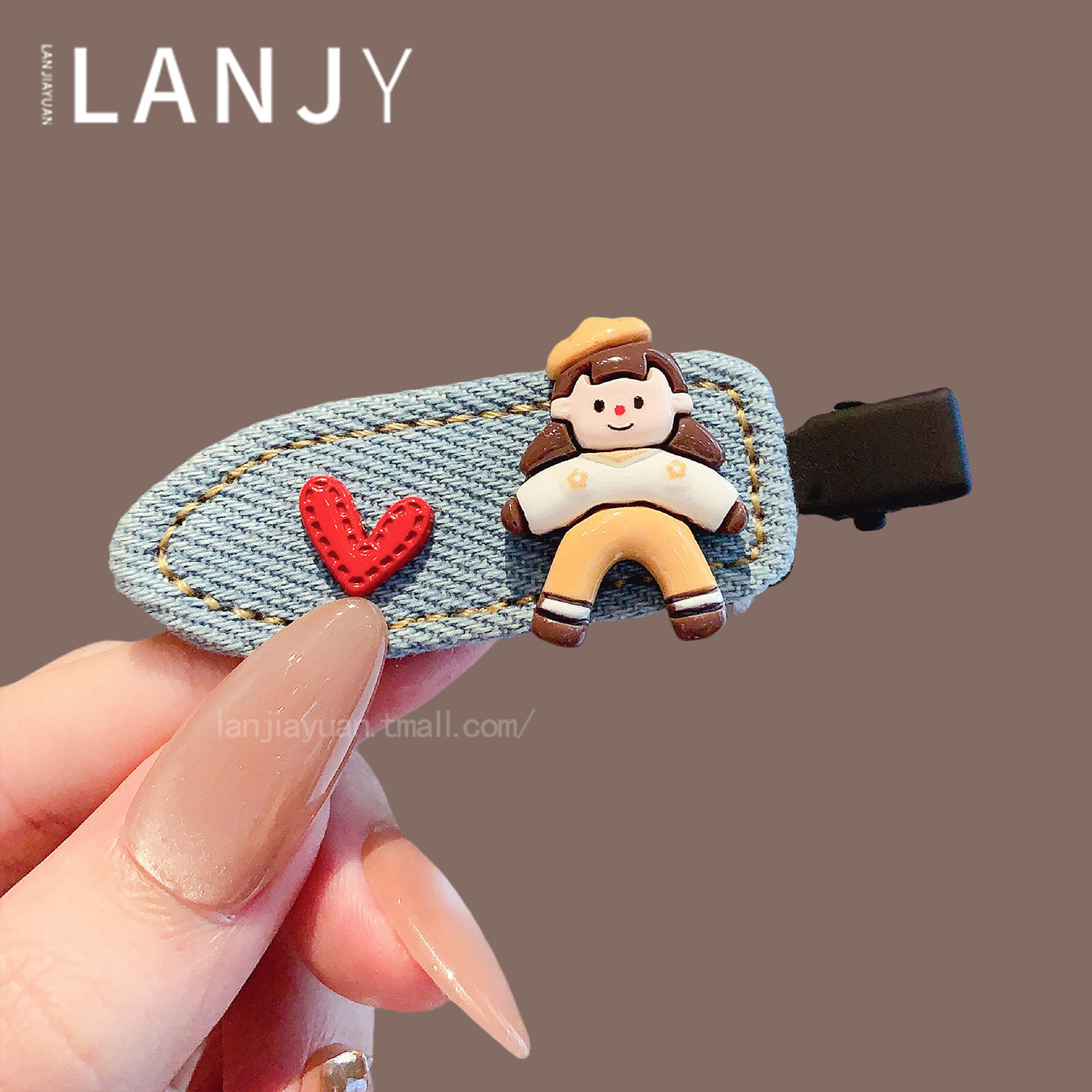 韩版卡通爱心女孩发夹