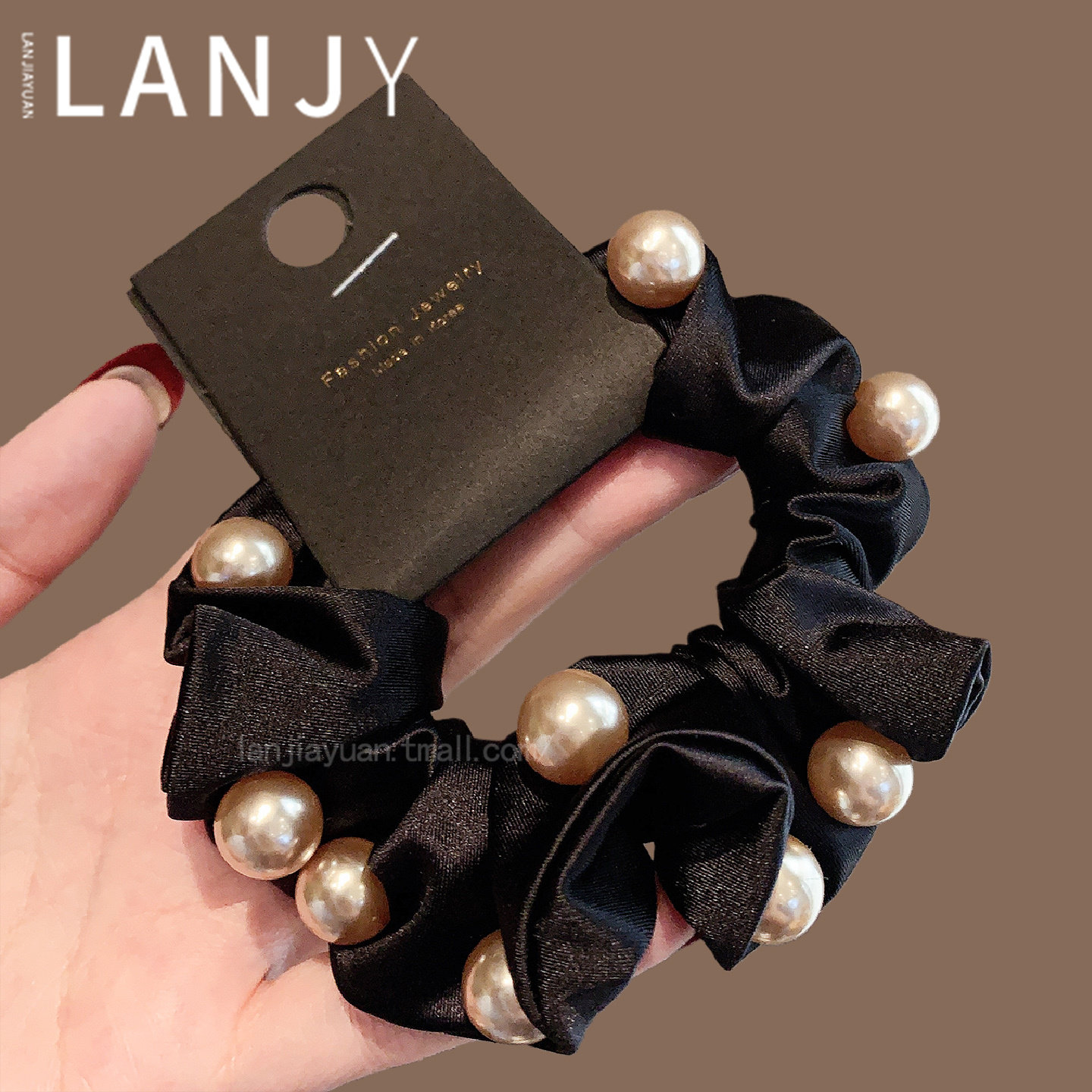 法式时尚缎面珍珠小肠圈2025年秋冬新款扎马尾丸子头发绳头绳发饰,饰品/流行首饰/时尚饰品新,发饰,淘宝优惠券,粉丝福利购,淘宝优惠卷