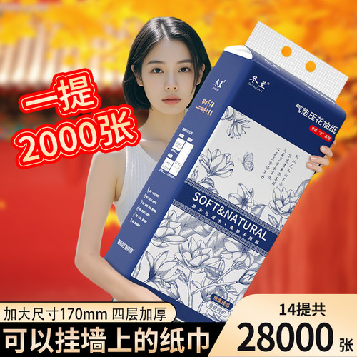 大包纸巾挂式抽纸家用